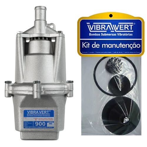 Bomba Submersa De Poço + Kit de Manutenção Extra Vibra Vert 900 110/127V