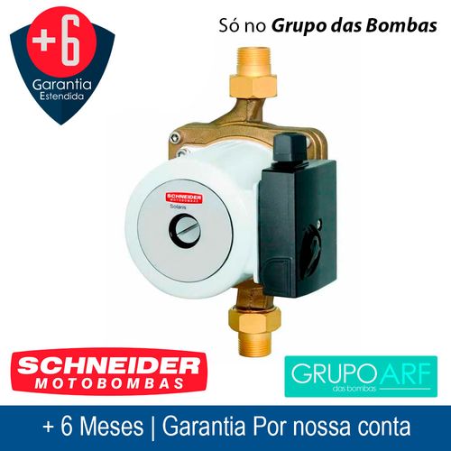 Bomba Circuladora de Agua Quente Schneider Solaris 100 1/6 Cv 254V