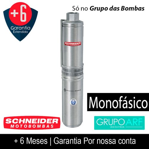 Bomba Submersa Schneider SUB7 10S4E13 1Cv Monofasico 2 Fios 220V